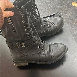Justice Black Combat Boots